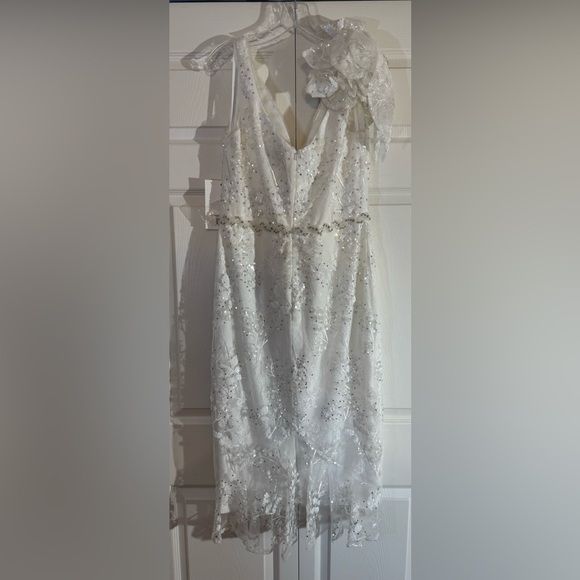 Graceful Mesh Overlay Party Dress by Mac Duggal NWT Style 79337 - Picture 8 of 11